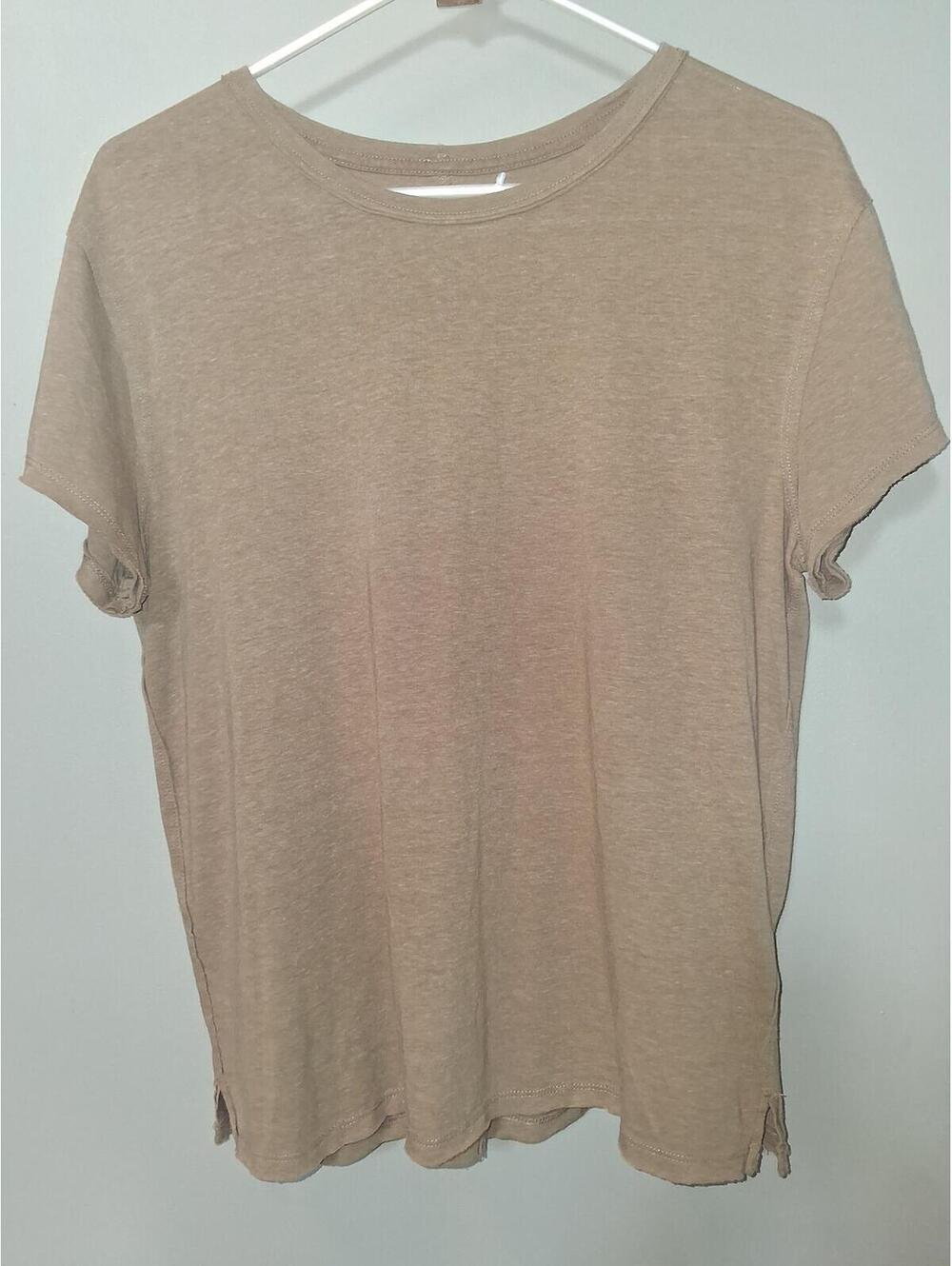 Free people neutral short sleeve tee size large